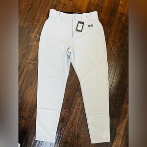 NWT Under Armour Light Gray Baseball Pants